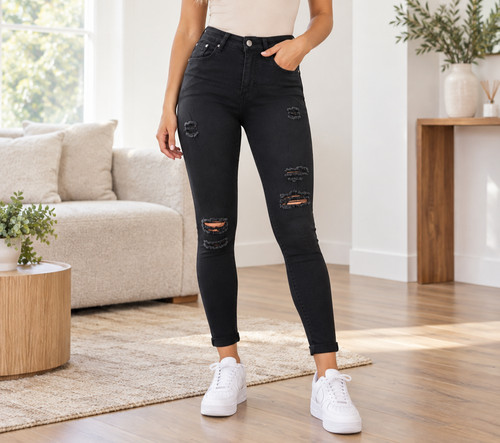 Women black high - women's, waist