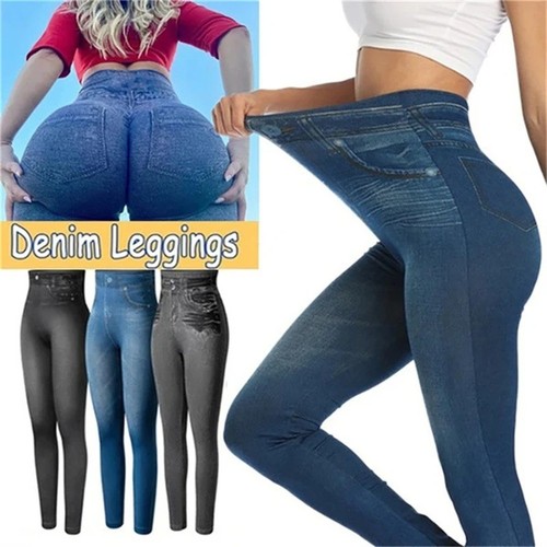 Womens stretchy denim look - womens,